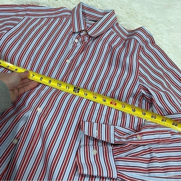 Dolce & Gabbana GOLD Red/Blue Striped Button Down Shirt EUC - Picture 5 of 8